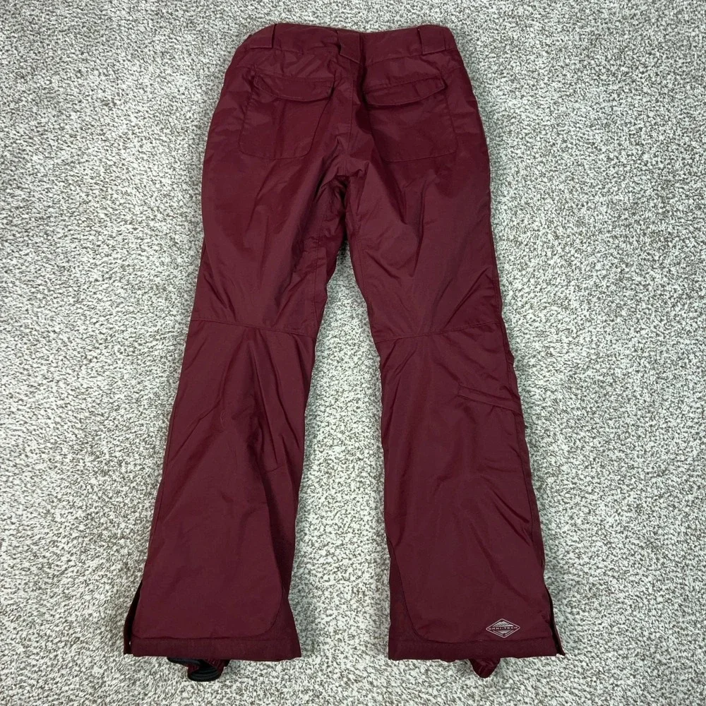 Columbia Pants Women Small Red Omni-Tech Omni-Heat Snow Pants Ski Winter Outdoor